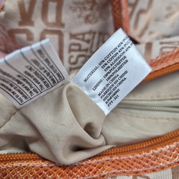 US Polo Assn Horse Medallion All Over Logo Graphics Large Handbag Purse - Picture 6 of 8